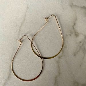 Anthropologie gold hoop earrings.